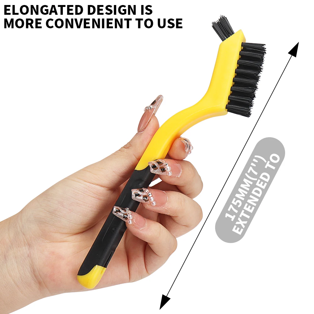 7Inch Brass Cleaning Brush Mini Stainless Steel Brush Metal Burr Polishing Rust Removal Kitchen Dirt Cleaning Nylon 3pcs cleaning brush stainless steel wire brush