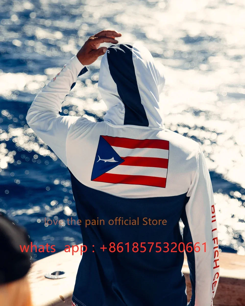 Description Picture 4 of itemBill Fish Gear Mens Long Sleeve Fishing Hoodie Shirts Fishing Performance Apparel Camisa De Pesca Fishing Sun Protection Jerseys