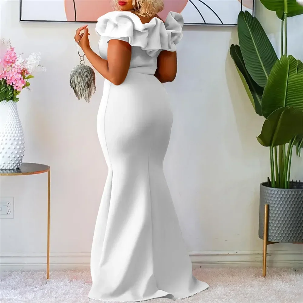 

Ruffles Bodycon Maternity Photoshoot Dress Long Stretchy Mermaid Baby Shower Dress For Pregnant Women Pregnancy Photography Gown