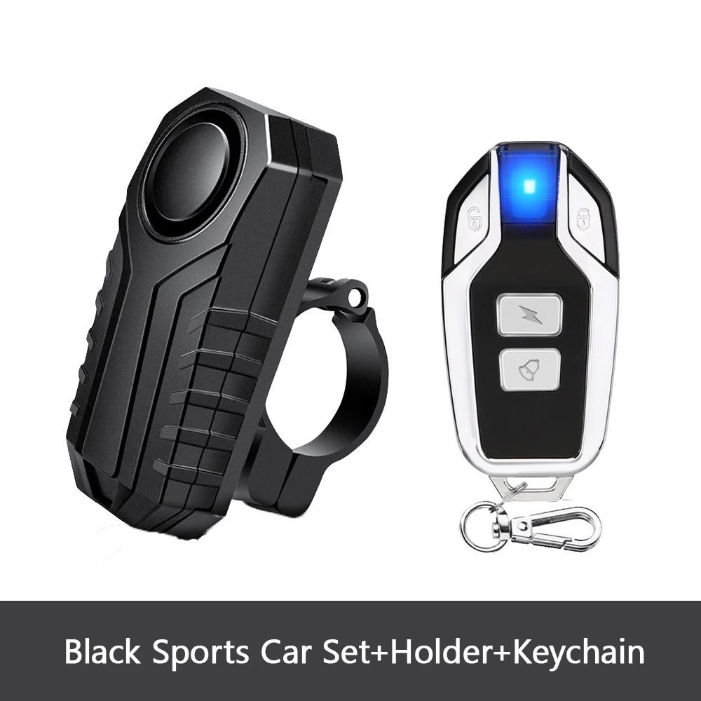 Motorcycle and Bicycle Anti-Theft Wireless Alarm System with Remote Control and Waterproof Design, 113dB Security Alert