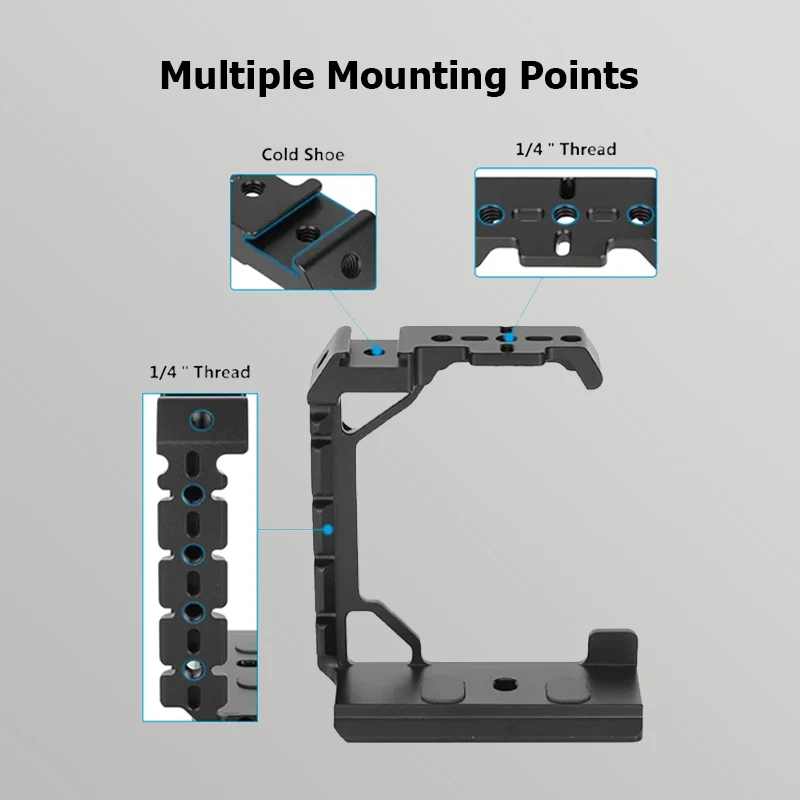 HDRIG for Sony A1 Half Cage with Arca-Type Base & NATO Rail & Shoe Mount for Monitor Light Mic DIY Accessory