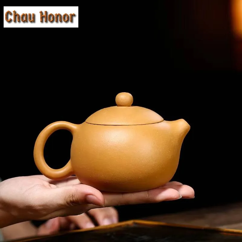 270ml Authentic Yixing Purple Clay Teapot Handmade Plum Bossom Xishi Tea Pot Chinese Filter Beauty Kettle Household Zisha Teaset