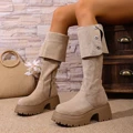 Khaki suede