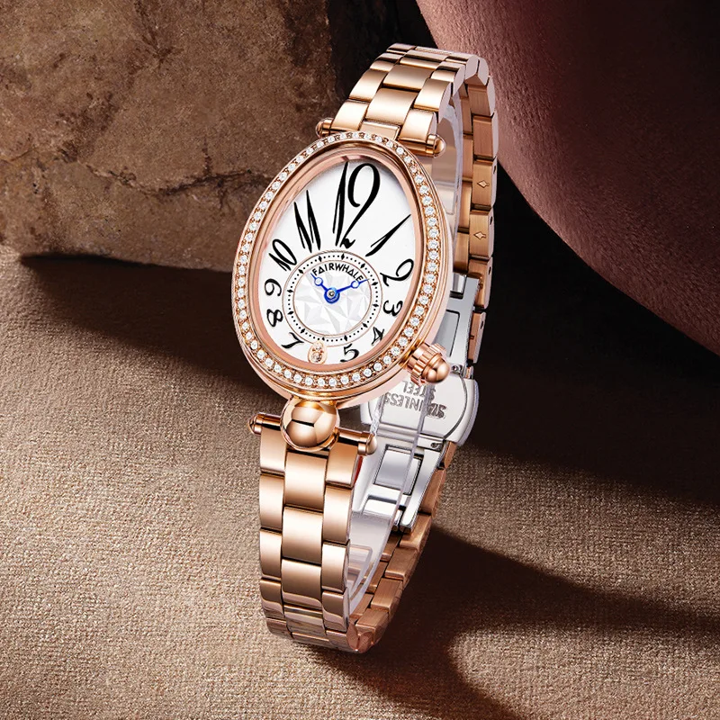 MARK FAIRWH Watch Women's Fashion and Elegant Atmosphere Diamond Queen Series Quartz Watch