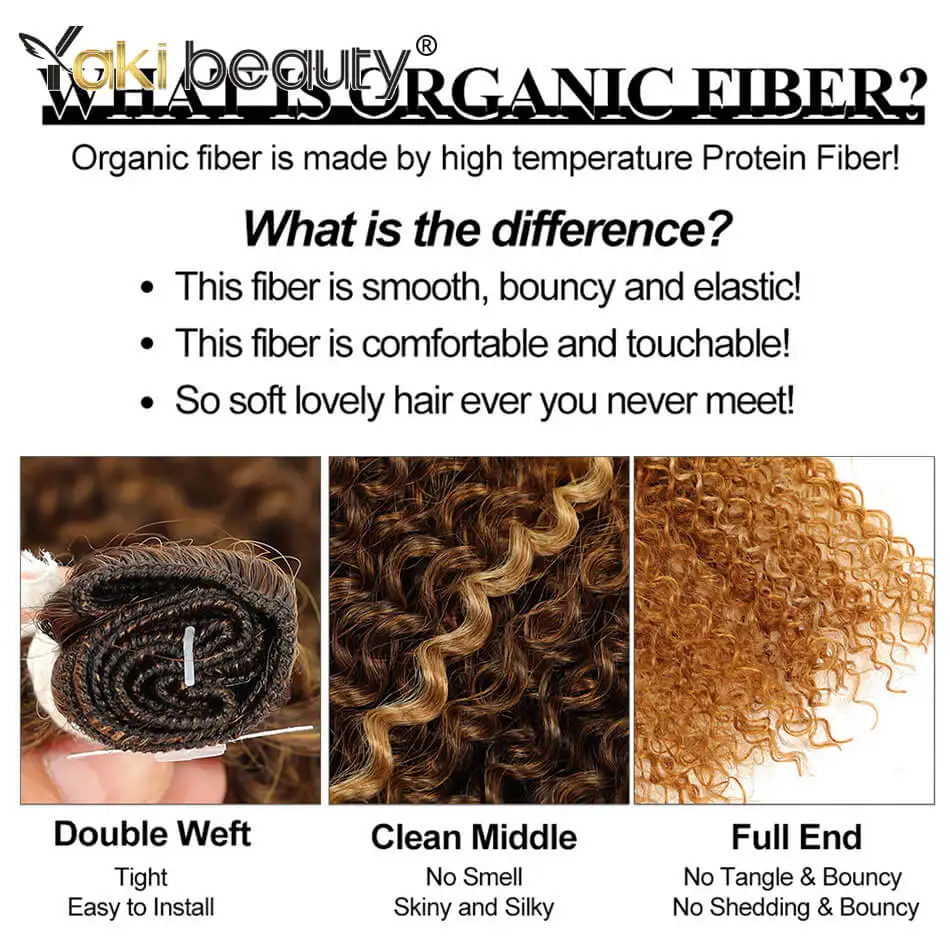 Synthetic Kinky Curly Hair Extensions Long Jerry Curly Bundles Organic High Temperature Fiber Hair For Women Resistant Wave