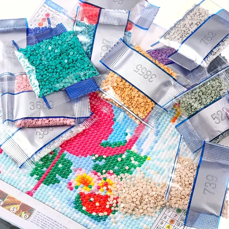 5D Diamond Painting Set -30000 round diamonds, 60 vivid colors (500 each) | Suitable for DIY mural art, nail painting, and handm - 3