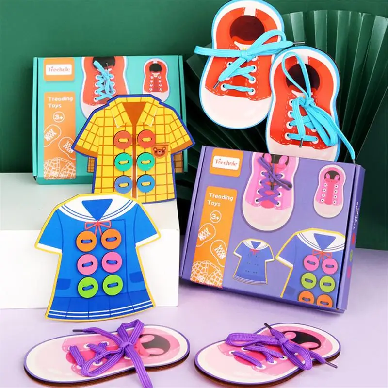 

Shoe Lacing Practice Toy Shoe Lacing Training Board Learn To Button And Tie Early Learning Basic Life Skills Toy Sensory Board