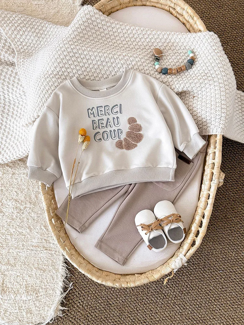 Autumn Baby Clothes Set Cotton Hoodie Pants