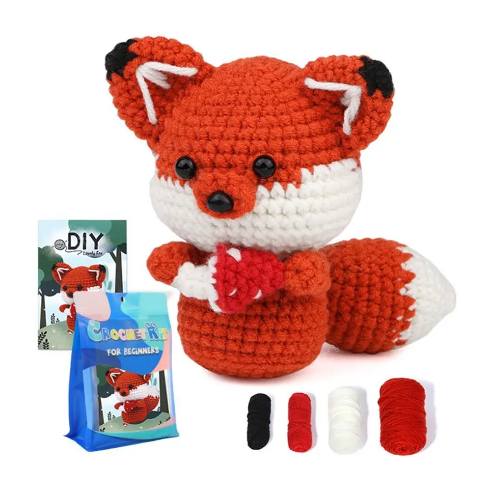 

Knitting Starter Kit Beginner Crochet Kits Easy Yarn Knitting Tool Set Thread Crochet Material Set Easy To Follow Zero To Hero