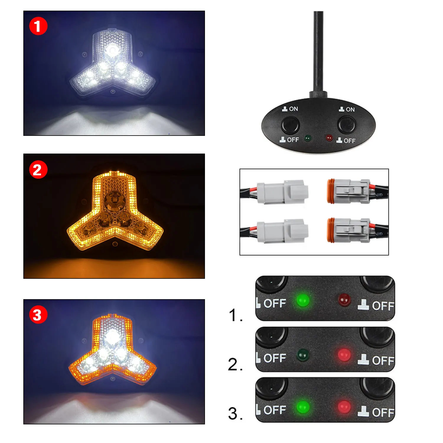 Auxiliary Work Fog Light Lighthouse Motorcycle Headlights Long Range Led Light