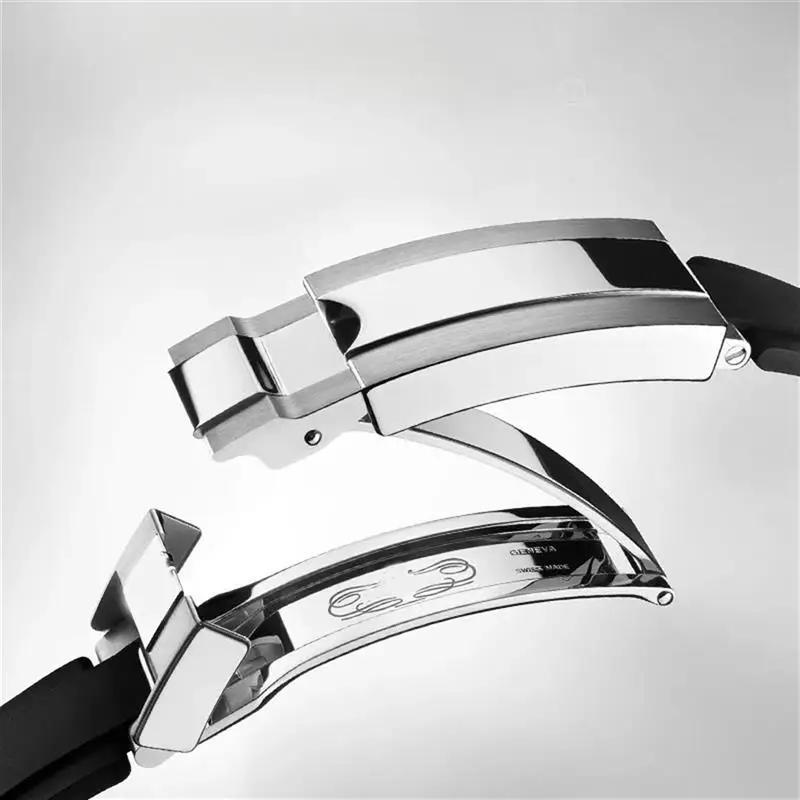 SCHIK 20mm Rubber Watchband For Rolex GMT OYSTERFLEX Daytona Submariner DEEPSEA Seiko WaterProof Strap