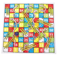 1Set Snake Ladder Educational Kids Children Toys Interesting Board Game Set Portable Flying Chess Board Family Board Game 2