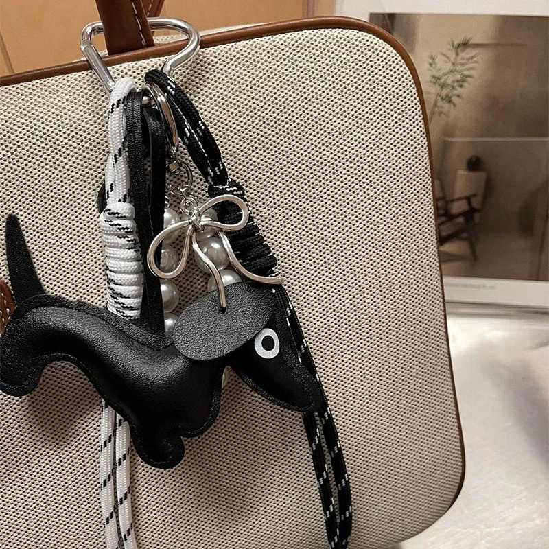 Braided Rope Bag Pendant High-grade Keychain Pendant Ruth's Same Style Dachshund Pendant Suitable For Phone Bag Accessories
