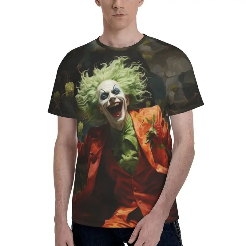 

Men's Summer Cool and Breathable 3D Clown Printed T-shirt Fashion Casual Trend Short Sleeved Clothing Top Y2K