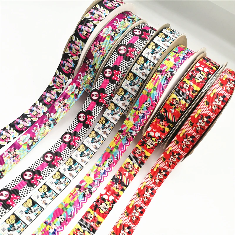 

Мультяшный персонаж 7/8 дюймов 1 дюйм 1,5 дюйм 2 дюйм 3 дюйма печатная корсажная лента шитье бант Ремесло Материал R1698