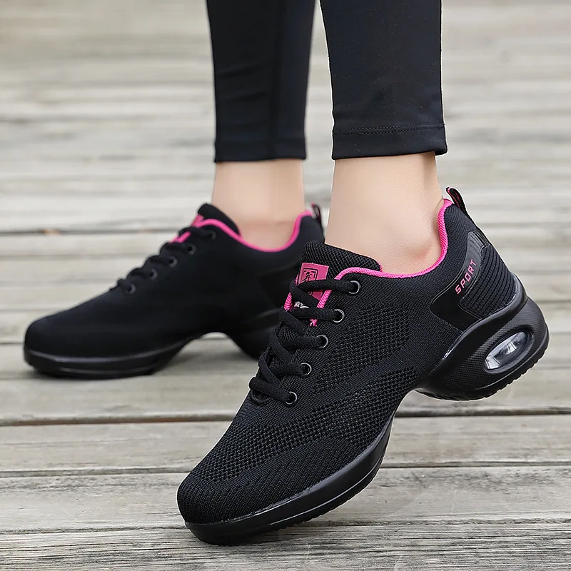 Breathable Dance Shoes Gym Square Dance Shoes Women Sneakers Soft Sole Sailor Dance Shoes Adult Sports Jazz Shoes