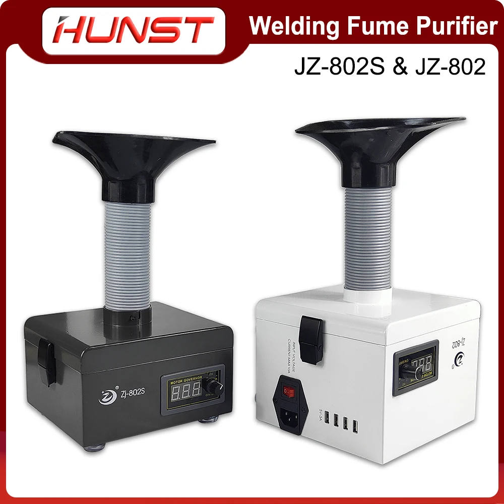 

HUNST ZJ- 802 ZJ- 802S Welding Fume Extractor Air Dust Fume Purifier USB Fast Charger Industrial Phone PCB Soldering Repair Tool