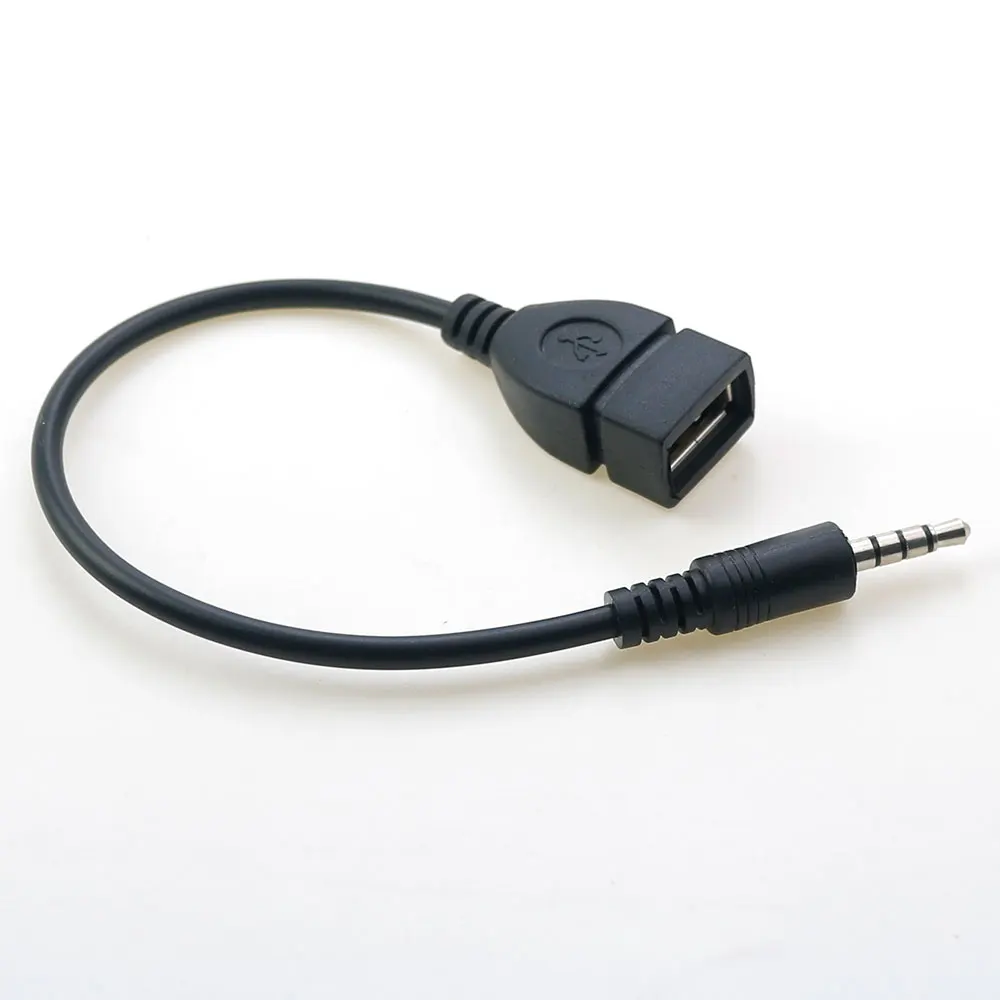 3.5 mm Male AUX Audio Jack Plug To USB 2.0 Female Converter Cable Cord Adapte For Car MP3 Player electrical connectors plug
