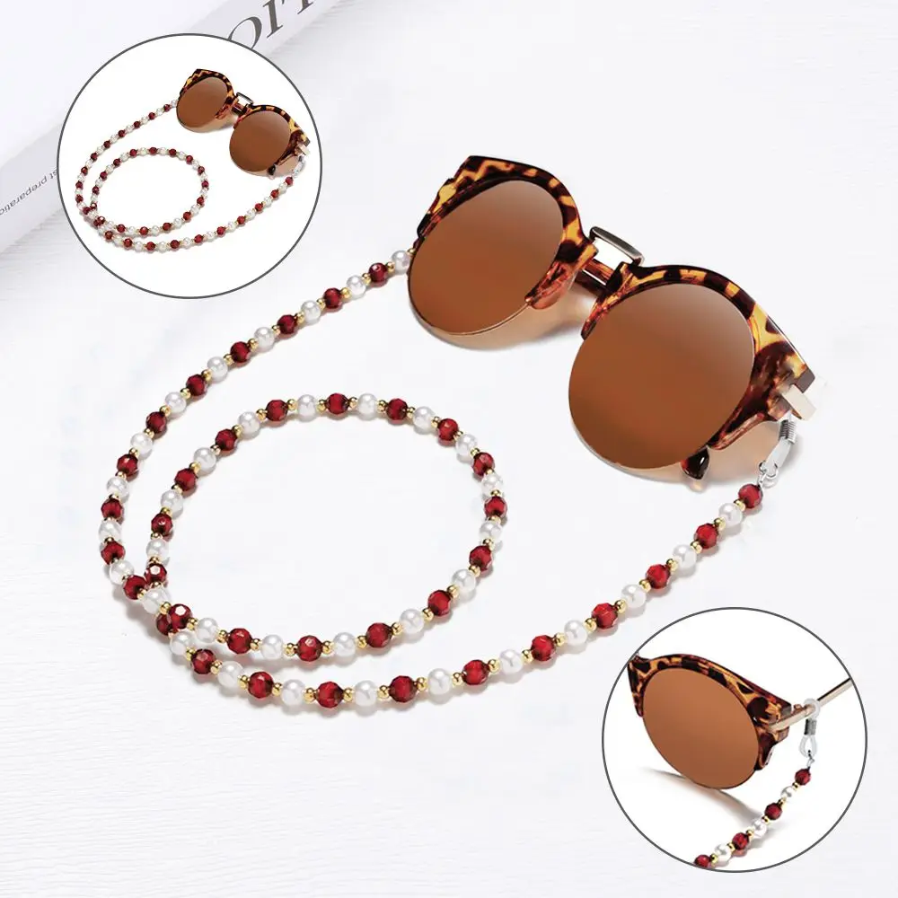 Mode Kristall Perlen Gläser Halskette Brillen Lanyard Gläser Kette Brillen Zubehör – Detail 2