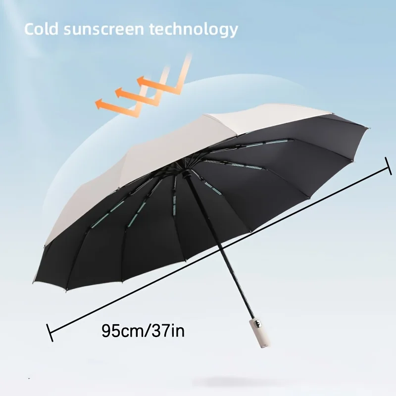 8 bones automatic umbrella men's umbrella women's rain and shine sunshade sunscreen sunscreen UV protection