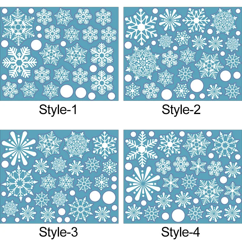 36pcs/lot White Snowflake Christmas Wall Stickers Glass Window Sticker Christmas Decorations for Home New Year Gift Navidad 2024 4 36pcs/lot White Snowflake Christmas Wall Stickers Glass Window Sticker Christmas Decorations for Home New Year Gift Navidad 2024 4