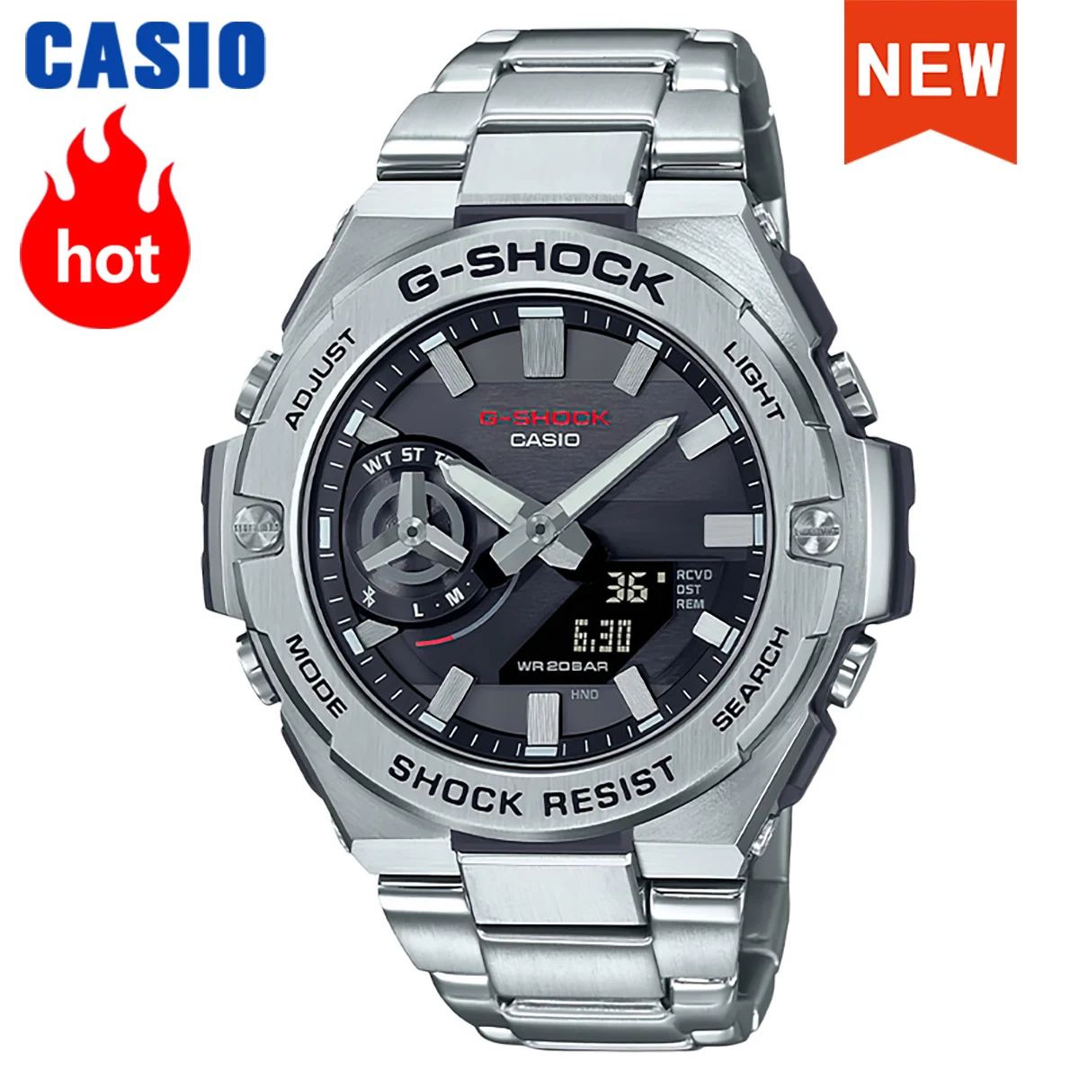 

Мужские часы Casio g shock, новый продукт, военные Роскошные мужские часы, водонепроницаемые спортивные цифровые часы с двойным дисплеем