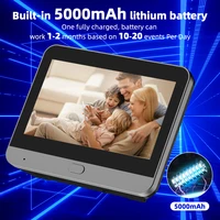 3MP WiFi Smart Tuya Peephole 5000mAh Doorbell Door Eye Camera Infrared Alexa Google Video Intercom Door Cameras Home Security - Image 3