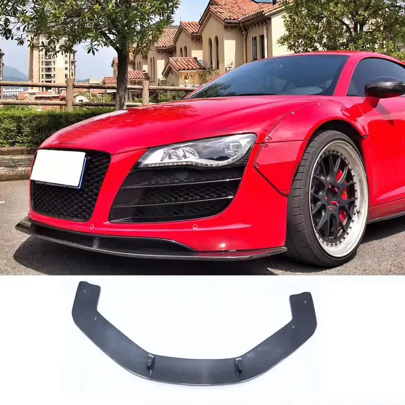 

R8 Body Kit Carbon Fiber Car Front Bumper Lip Splitter Car for Audi R8 v8 V10 Gen 1 2008-2015, 100% Tested Well