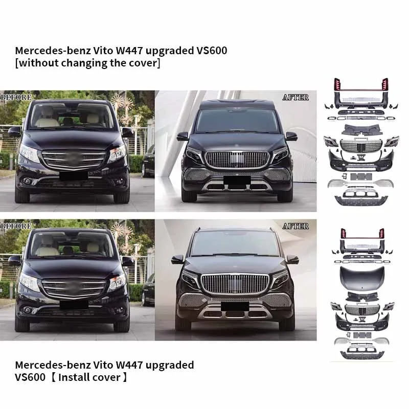 

The Mercedes-Benz Vito 2016-2014 W447 will be suitable for upgraded VS600 Surround Kit bumper body parts