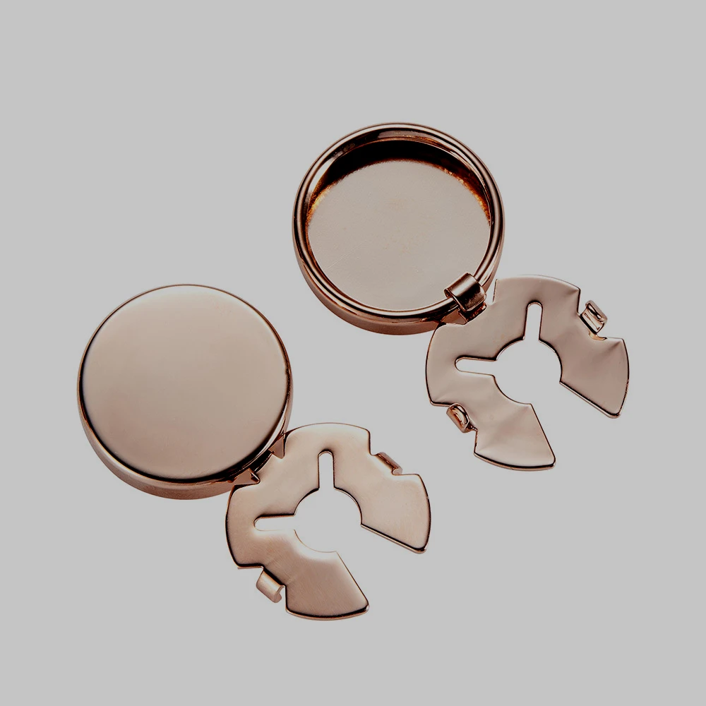 

High Quality Circular Copper Metal Cufflinks for Men's Casual Business French Shirt Buttons Fashion Party Formal Accessories