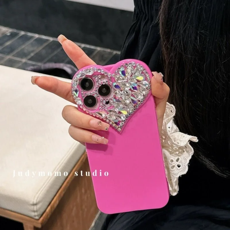Candy Blink 3D Diamond Heart StyleSoft Phone Case Cover