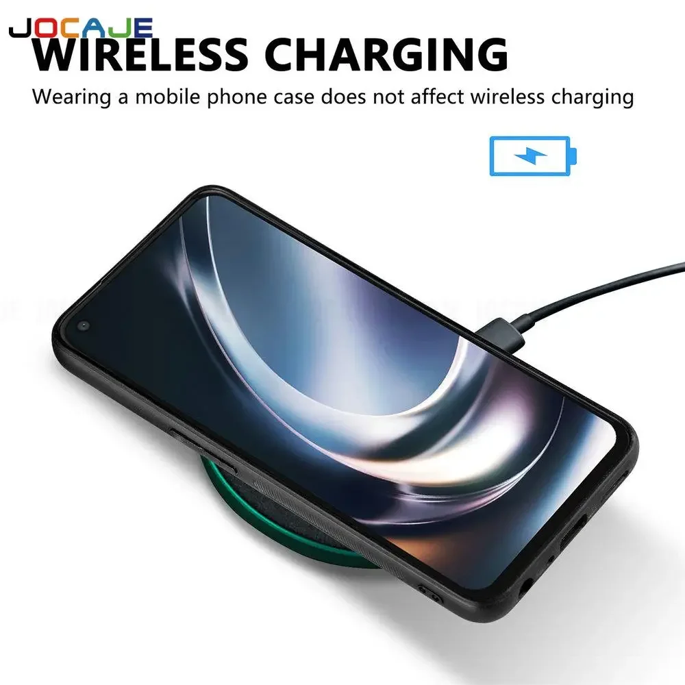 Magnetic Leather Card Holder Case with Magsafe Wireless Charging Compatibility