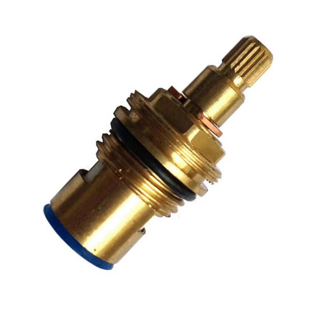 Standard1/2 Replacement Brass Hot and Cold Quarter Turn Tap Valve Ceramic Disc Cartridge 20 teeth Faucet Accessory tba501