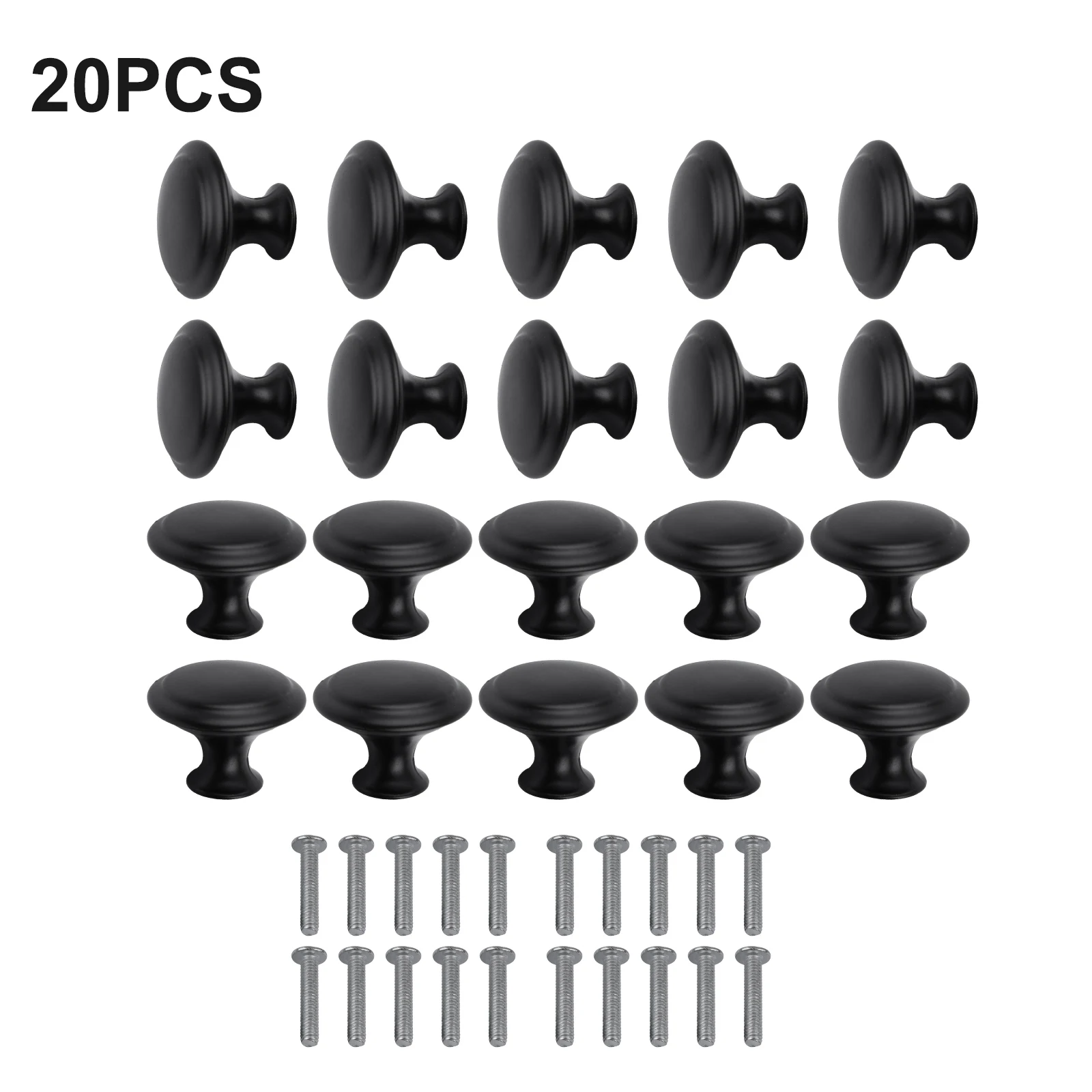 

20pcs Black Single Hole Single Grain Small Handle Cabinet Door Handle For Shower Room Toilet Cabinet Kitchen Home Accessories