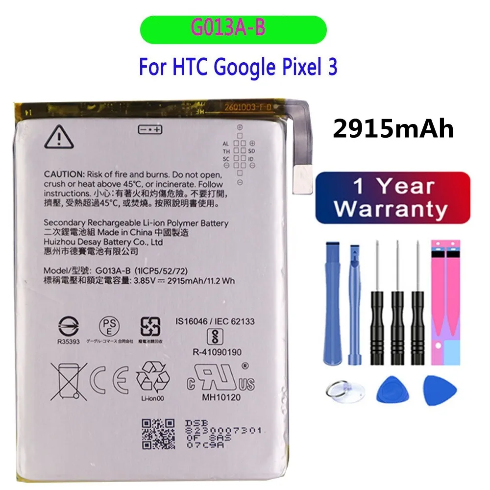 High Quality Battery For HTC Google PIXEL 3 Pixel3 3A XL 3XL 4XL