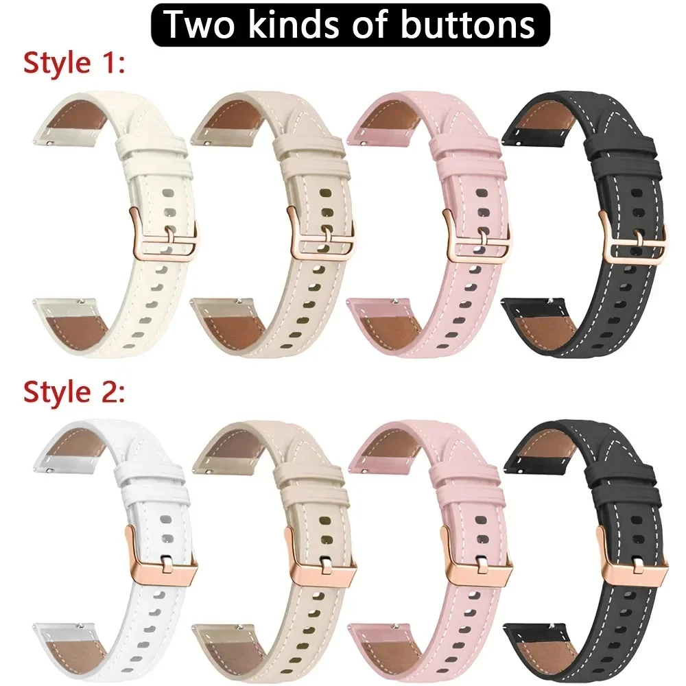 Premium 20mm Leather Watch Band Strap