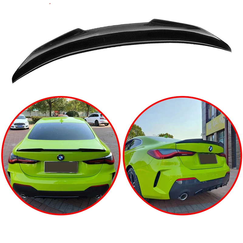 Alta Qualità Per Bmw Serie 4 G22 430I G82 M4 2021Up Psm Style Car Spoiler Posteriore Spoiler Lucido Nero O In Fibra Di Carbonio Look Body Kit