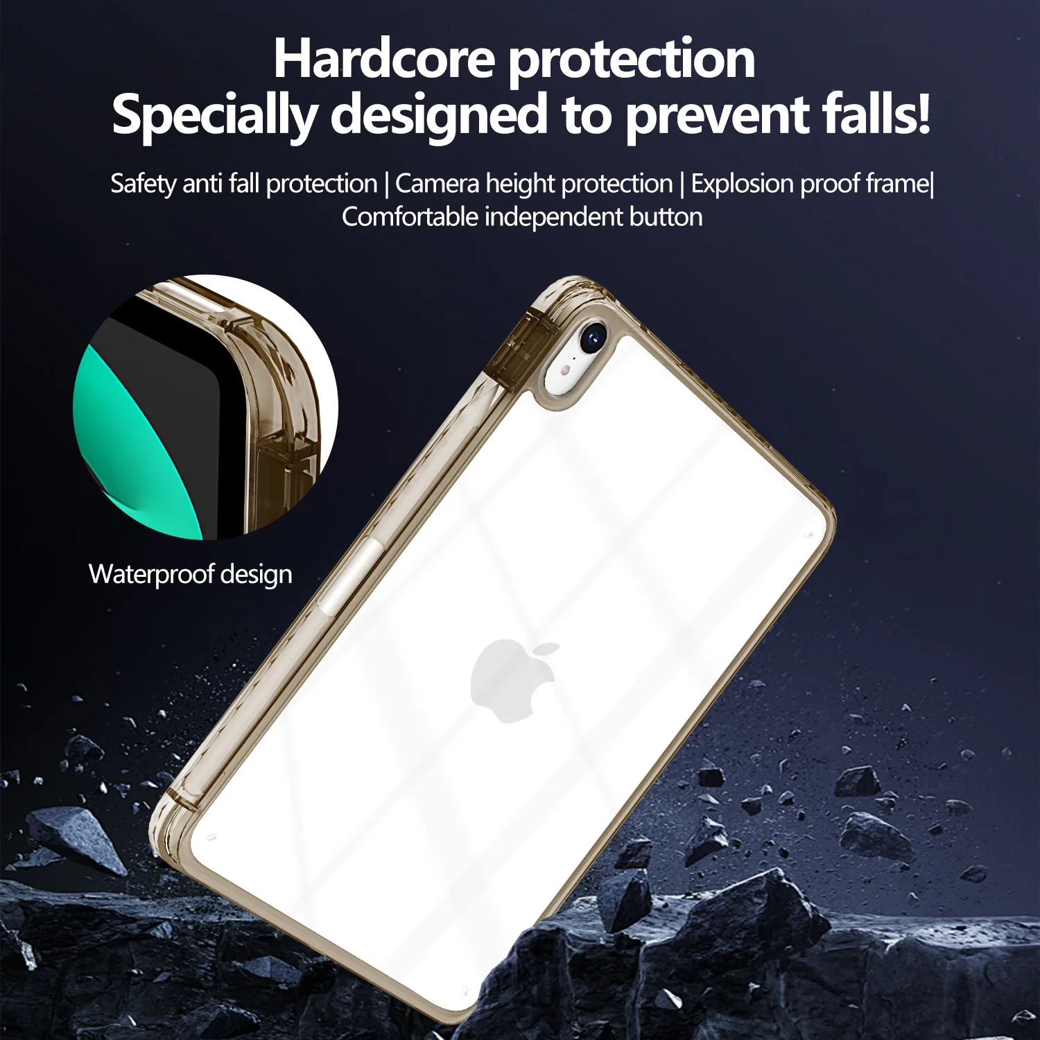Transparent Tablet Case with Pencil Slot and Enhanced Protection