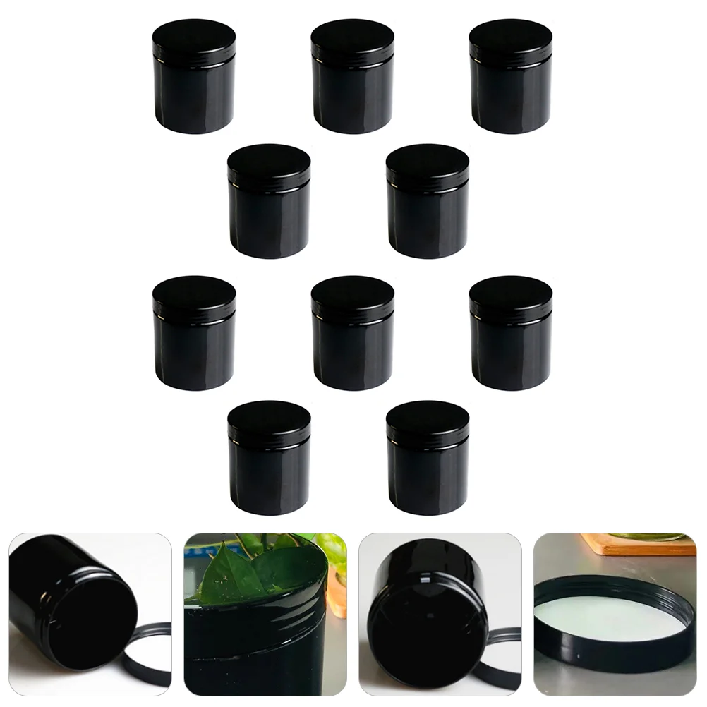 

10 Pcs Plastic Cream Jar Lotion Facial Holder Food Storage Pet Material Travel Makeup Container Ointment