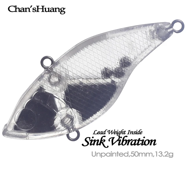 Chan'sHuang 20PCS 5CM 13.2G Unpainted Blanks Bait Lipless CrankBait Sink  Vibration DIY Handmade Artificial Fishing Lure - AliExpress