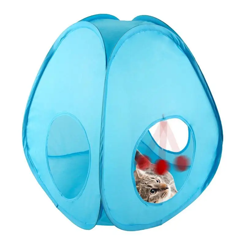 

Cat Tunnels For Indoor Cats Foldable Tunnel With A Bell Interactive Fun Toy For Small Pets Training Exercising Running Hiding