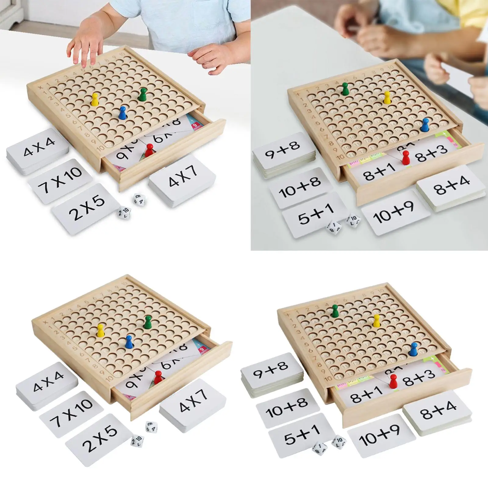 Montessori multiplicação matemática de madeira jogo de tabuleiro crianças  aprendizagem brinquedos educativos contando centenas placa de pensamento  interativo jogo - AliExpress