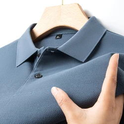 Men's 100% Cotton Polo Shirt - Summer Fashion Casual Short Sleeve, Breathable Lapel Tee in 10 Vibrant Colors, Perfect - 5XL -fits 100 - 110kg (Blue)