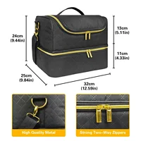 Sac de rangement pour vernis à ongles, 60/30 bouteilles, Kit de soins cosmétiques portables pour maquillage, Nail Art, outil de soins des ongles, sac d'huile essentielle, boîte de rangement 5