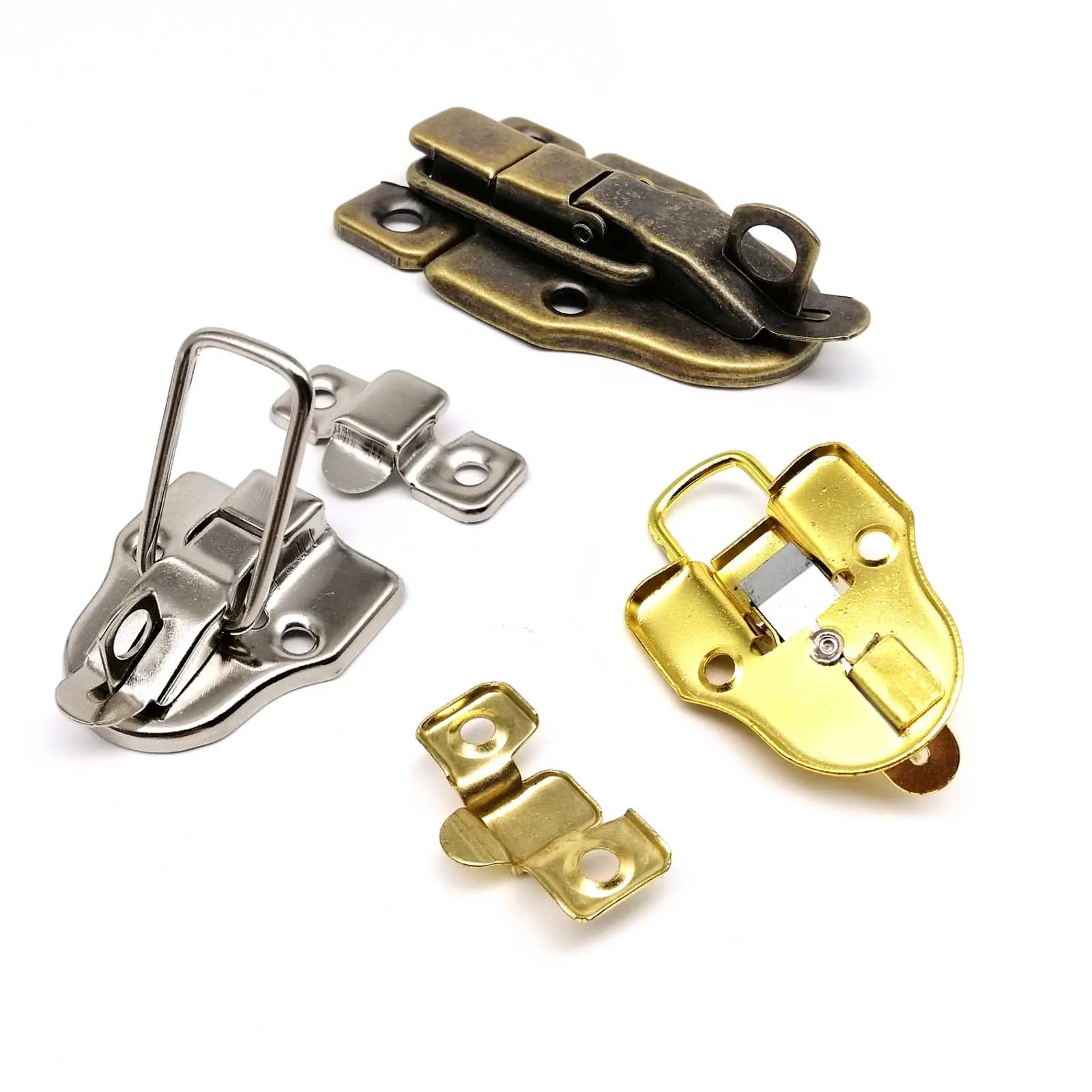 Small Heavy Duty Wooden Jewelry Chest Gift Wine Box Case Suitcase Latch Hasp Hook Clasp Trunk Toggle 2pcs Can Hold Lock Padlock