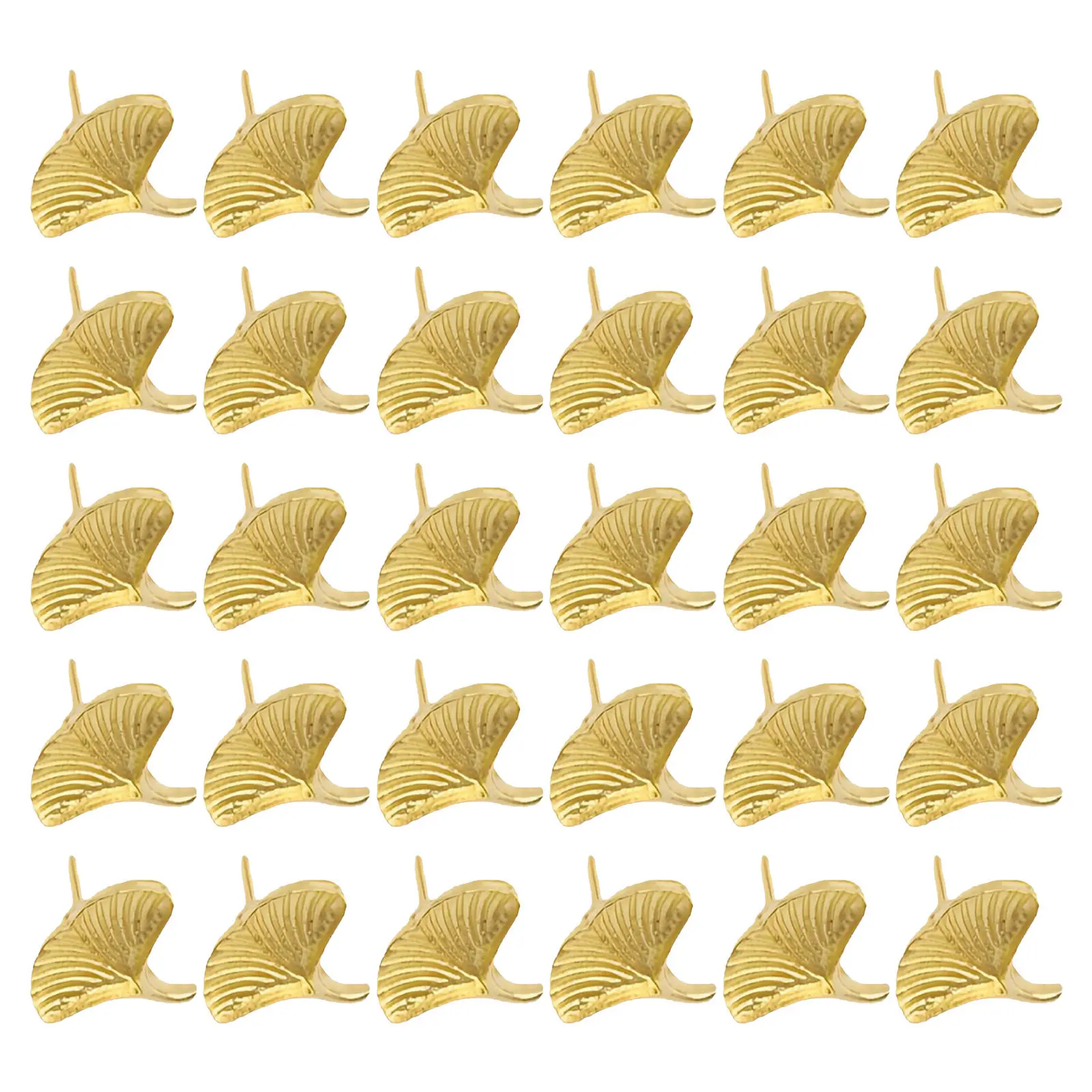 30Pcs 장 은행잎 모양 푸시핀, 사무실 게시판, 코르크보드, 지도 표시, 사진 걸이용 금속 핀