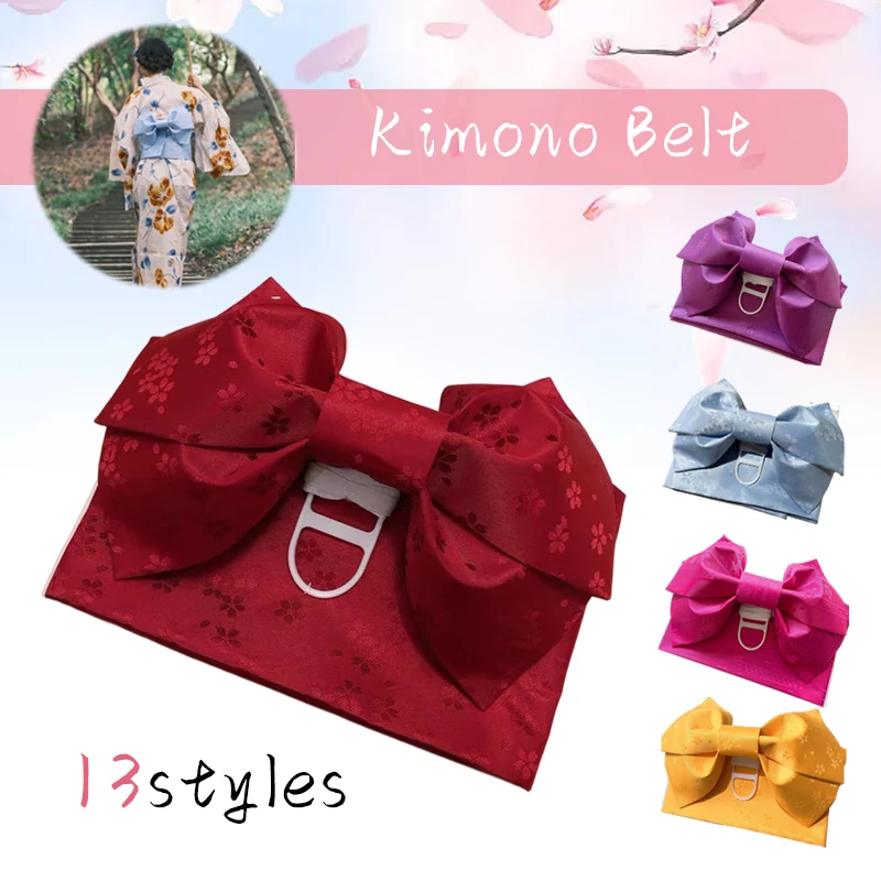 Asian Costume Belt Retro Japanese Style Kimono Obi Corset Yukata Belt Classic Geisha Kimonos Waist Belt Women Dress Waistband Sash Kimono