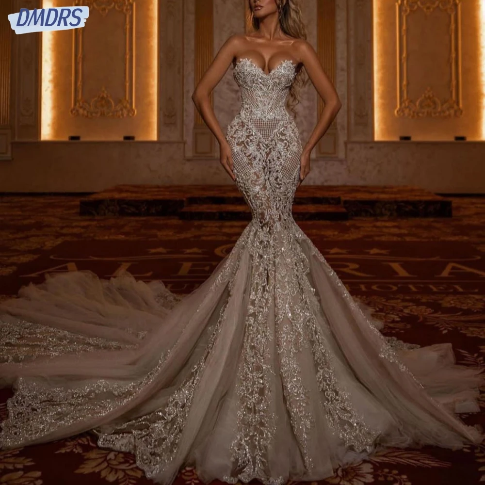 Sexy Mermaid  V-Neck Metallic Stretch Shiny Fabric Floor-Length Wedding Guest Dresses