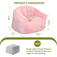 Giant Bean Bag Chair, Comfortable for All Ages, Ideal for Living Room, Bedroom, or Floor Sofa, Pink 2