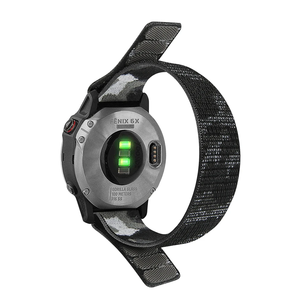 Durable Nylon Hook & Loop Elastic Watch Strap - Versatile Size